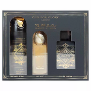 Lattafa Badee Al Oud For Glory EDP Spray 100ml & Deo Spray 200ml & Fresh Hair Mist (3 pcs)