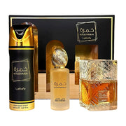 Lattafa Khamrah EDP Spray 100ml & Deo Spray 200ml & Fresh Hair Mist (3 pcs)