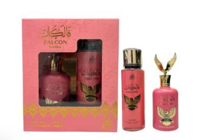 Wadi Al Khaleej Falcon Sahiba EDP Spray 100ml & Body Mist 250ml (2 pcs
